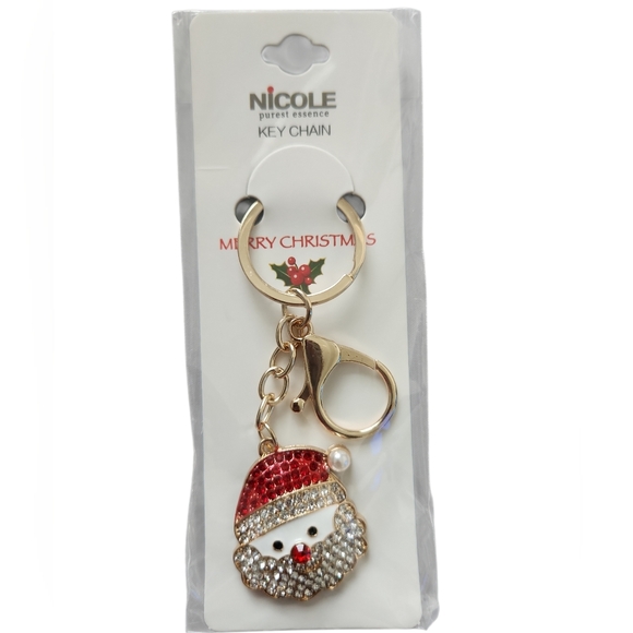 Nicole Accessories - Nicole Santa Keychain with Red and Silver Accents